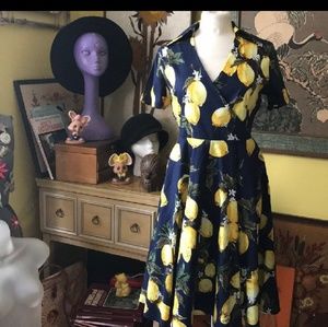 Lemon Print Dress NWT